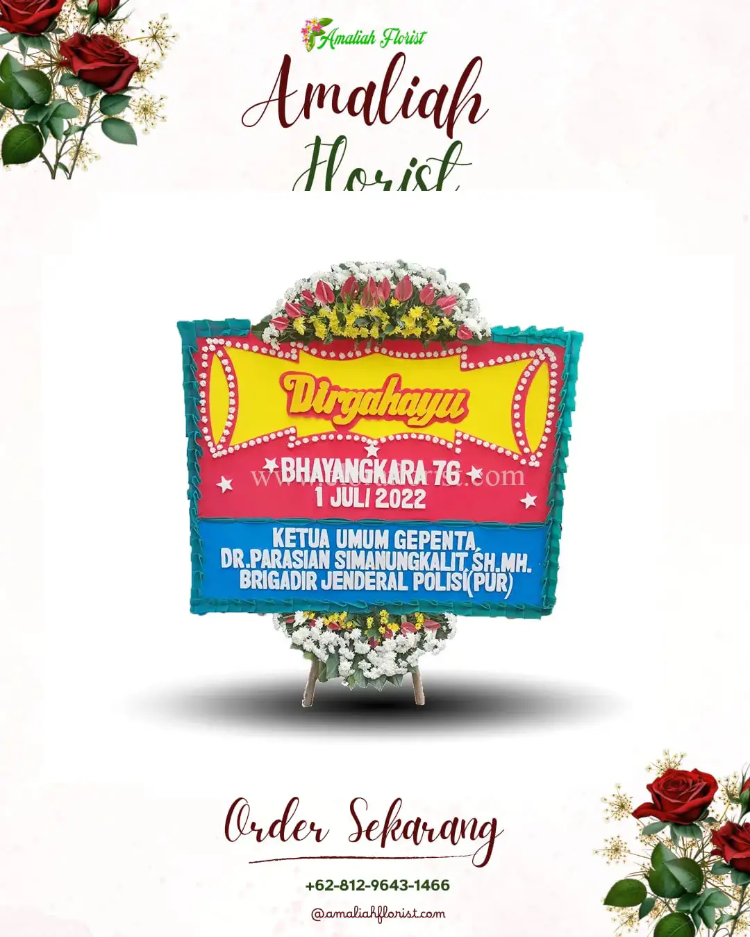 Papan Bunga HUT Ulang Tahun Sonowangi